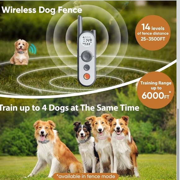 Wireless Dog Fence System Electric Fence Training Collar with Remote 856 Acre - Picture 5 of 11